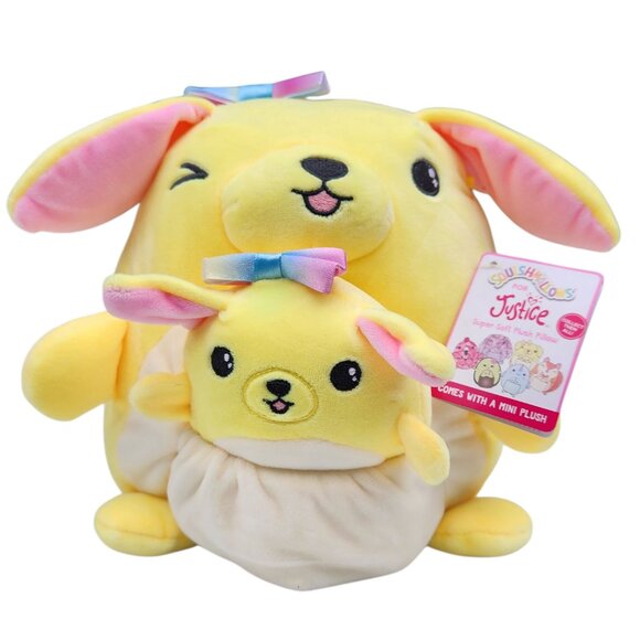 Justice Exclusive Merry The Golden Retriever Dog Mommy & Me 8.5" & 4" Plush Set - Picture 1 of 3